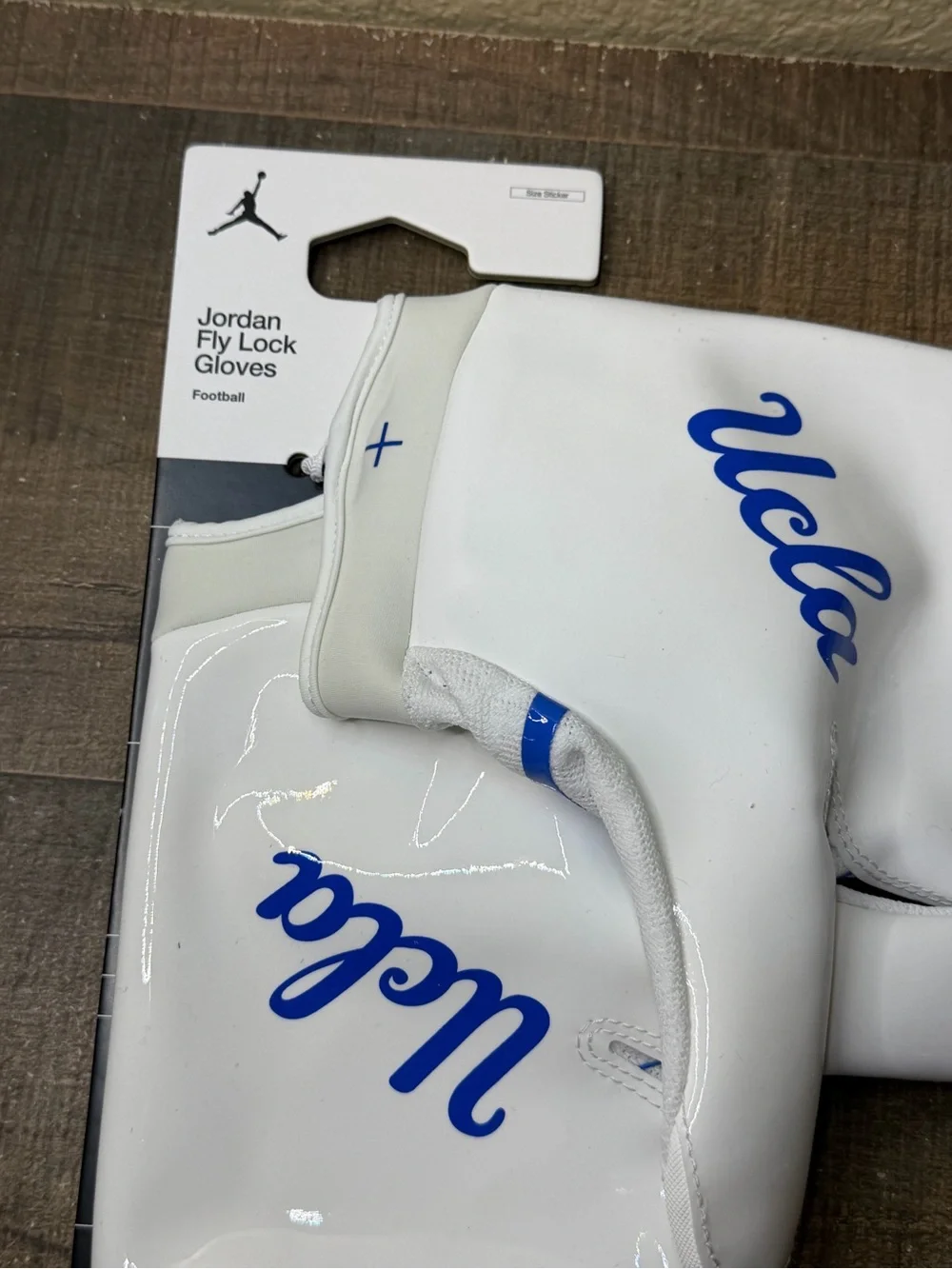Jordan Fly Lock UCLA PE Football Gloves.  - Size 4XL Men.